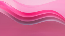Abstract Wallpaper Created From Pink 3D Undulating Lines. Colorful 3D Render With Copy-space. 