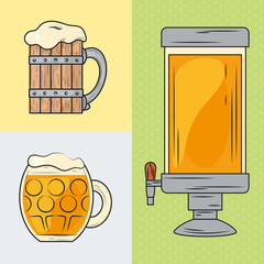 Sticker - beers icon set