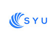 SYU Flat accounting logo design on white background. SYU creative initials Growth graph letter logo concept. SYU business finance logo design.
