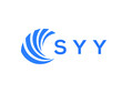 SYY Flat accounting logo design on white background. SYY creative initials Growth graph letter logo concept. SYY business finance logo design.
