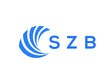 SZB Flat accounting logo design on white background. SZB creative initials Growth graph letter logo concept. SZB business finance logo design.
