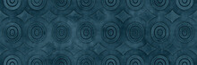 Dark Turquoise Geometric Pattern And Cement Texture, Repeting Background