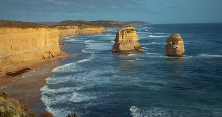 Wall Mural - rocks at the sea, sunset time, australia