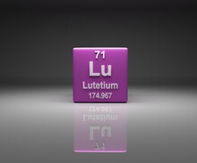 Cube With Lutetium Number 71 Periodic Table