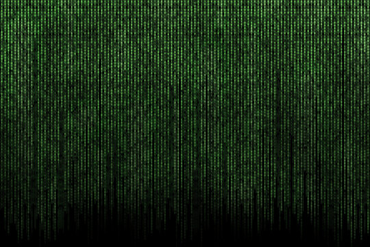 Digital green matrix background. Matrix binary code