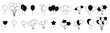 © 4zevar - Balloon icon set. party balloon icon silhouette