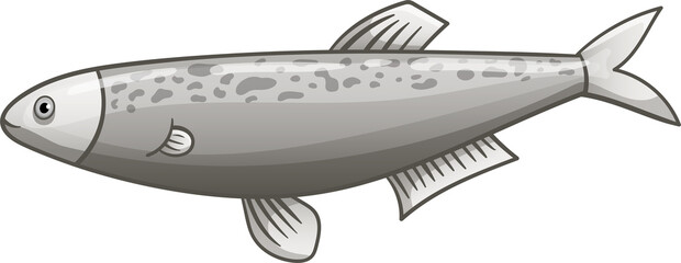 Wall Mural - Fish drawing clipart design illustration