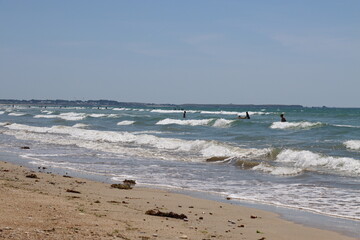 Sticker - beach and surf in Brittany 