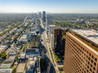 Aerial View of Wilshire Blvd Los Angeles, California