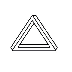 Sticker - abstract triangle symbol