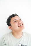 Fototapeta  - Portrait of smiling asian handicapped man