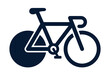 Vector icon of a track race bicycle or racing bike