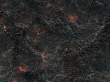 Closeup Shot Of Textured Ashes With Hot Coals Burning Inside, Background Pattern