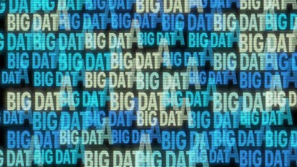 Wall Mural - big data analytics animated text kinetic finance fintech wordscape ai artificial intelligence softwa