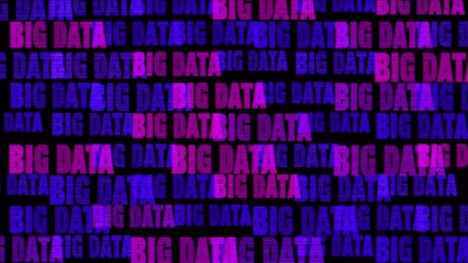 Wall Mural - big data analytics animated text kinetic finance fintech wordscape ai artificial intelligence softwa