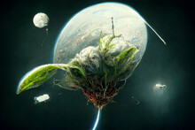 Giant Plant In Outer Space