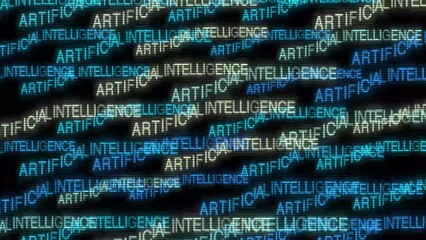 Wall Mural - big data analytics animated text kinetic finance fintech wordscape ai artificial intelligence softwa