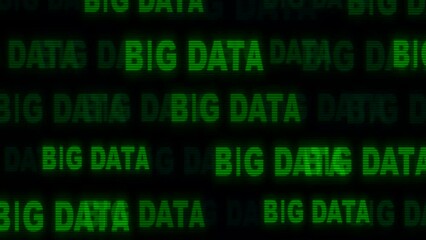 Wall Mural - big data analytics animated text kinetic finance fintech wordscape ai artificial intelligence softwa