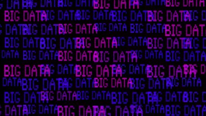 Wall Mural - big data analytics animated text kinetic finance fintech wordscape ai artificial intelligence softwa