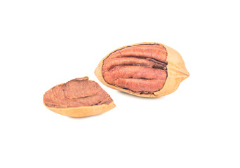 Wall Mural - Inshell pecans isolated