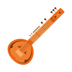 Sticker - Indian guitar icon