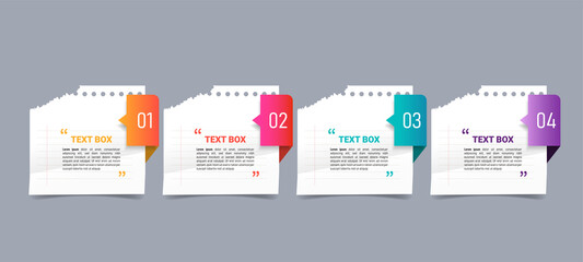 Poster - Text box design with note papers.	
