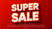 Super Sale Bold 3d Style Editable Text Effect