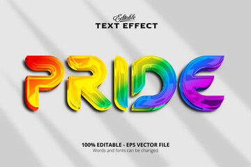 Wall Mural - Editable text effect, Pride text, LGBT color style text effect