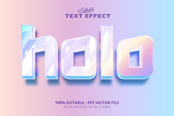 Wall Mural - Editable text effect, Colorful background, Holo text