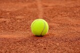Fototapeta  - tennis ball on court