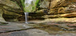 LaSalle Canyon Waterfall Starved Rock State Park Illinois panorama