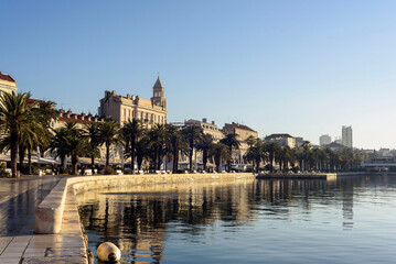 Wall Mural - Scenic view of the waterfront of Split, Dalmatia, Croatia