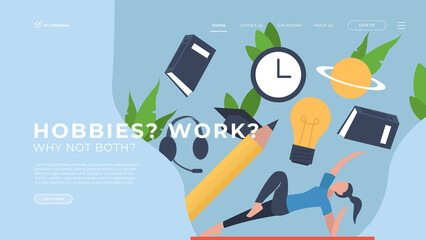 Presentation slide templates or landing page websites design. Business concept illustrations. Modern flat style.