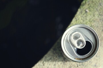 Wall Mural - Close up of cola can drink