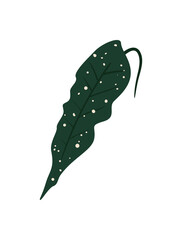 Sticker - flat leaf with dots