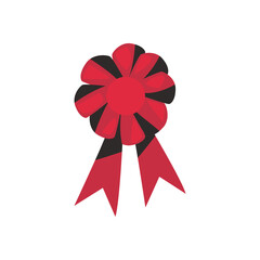 Poster - flat red ribbon design