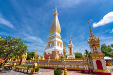 Phanom Pagoda Of Phra That Phanom Temple In That Phanom District, Nakhon Phanom, Thailand.