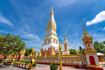 Phanom Pagoda of Phra That Phanom temple in That Phanom District, Nakhon Phanom, Thailand.