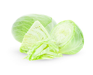 Wall Mural -  cabbage  isolated on white background