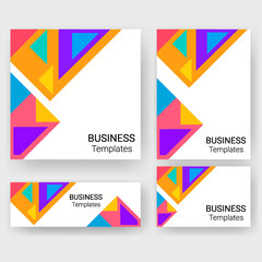 Wall Mural - clean cover triangle pathces design business templates for print