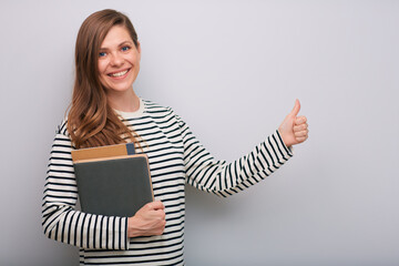 Poster - Smiling woman isolated portrait