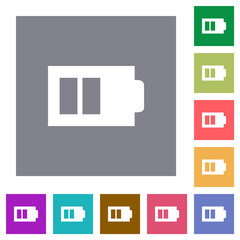 Sticker - Half battery with two load units alternate square flat icons