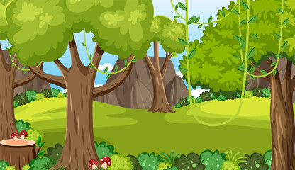 Wall Mural - Nature forest background template