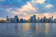 city skyline at sunset12th January 2022 - Sharjah, UAE: Sharjah city skylines on a cloudy day