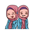 © Turn - Illustration of female character wearing hijab