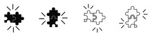 Compatibility vector icon, combination illustration sign. puzzle symbol.