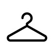 The hanger line icon. Clothes rack symbol. Cloakroom pictogram. Wardrobe sign. Vector graphics