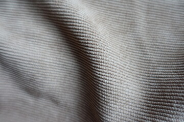 Wall Mural - Close up of soft fold on simple gray corduroy fabric