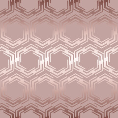 Wall Mural - Abstract seamless pattern. Repeated beauty background. Elegant design for prints. Repeating geometry printed. Glam beauty texture. Geometric rose gold printing. Marble foil effect. Vector illustration