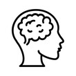 Black line icon for Brain